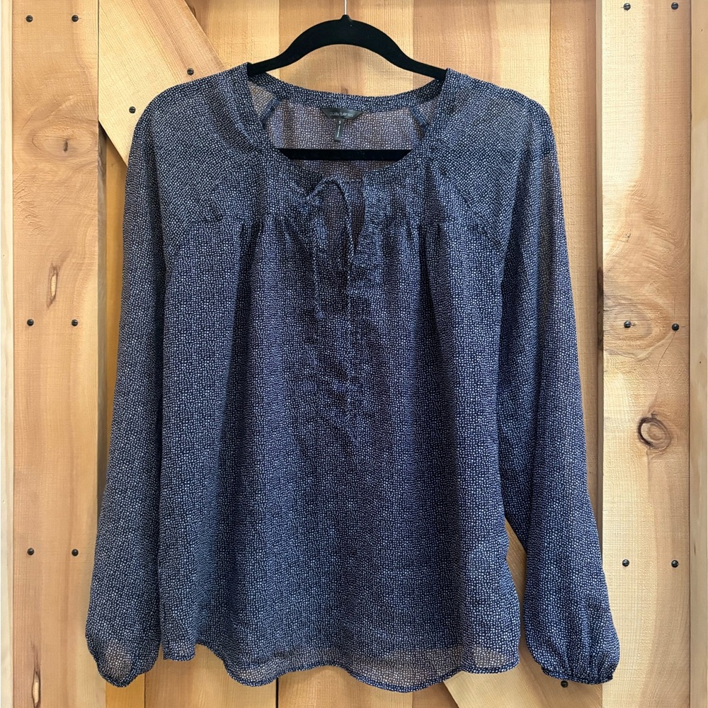 Navy Blue Daisy Fuentes Blouse